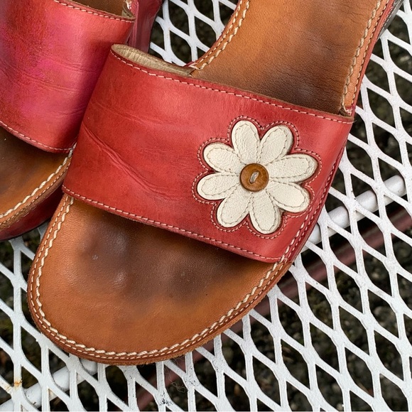 Vintage Coach Slide Sandals Mules Flowers Women’s Size 8.5 B - Picture 4 of 9